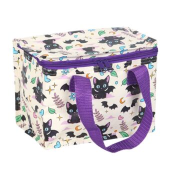 Cute And Creepy Cat Print Lunch Bag, 2 of 4