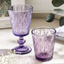 Embossed Heather Blooms Luxury Glassware, thumbnail 1 of 8