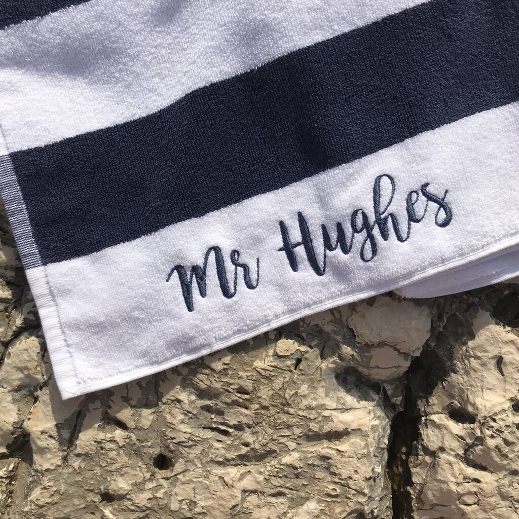 Personalised Embroidered Beach Towel, 1 of 6