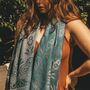 Turquoise Vintage Lace And Paisley Tassel Pashmina, thumbnail 3 of 7