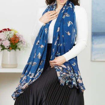 Butterfly Flutter Print Scarf, 4 of 6