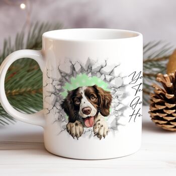 Personalised Christmas Springer Spaniel Break Through, 8 of 10