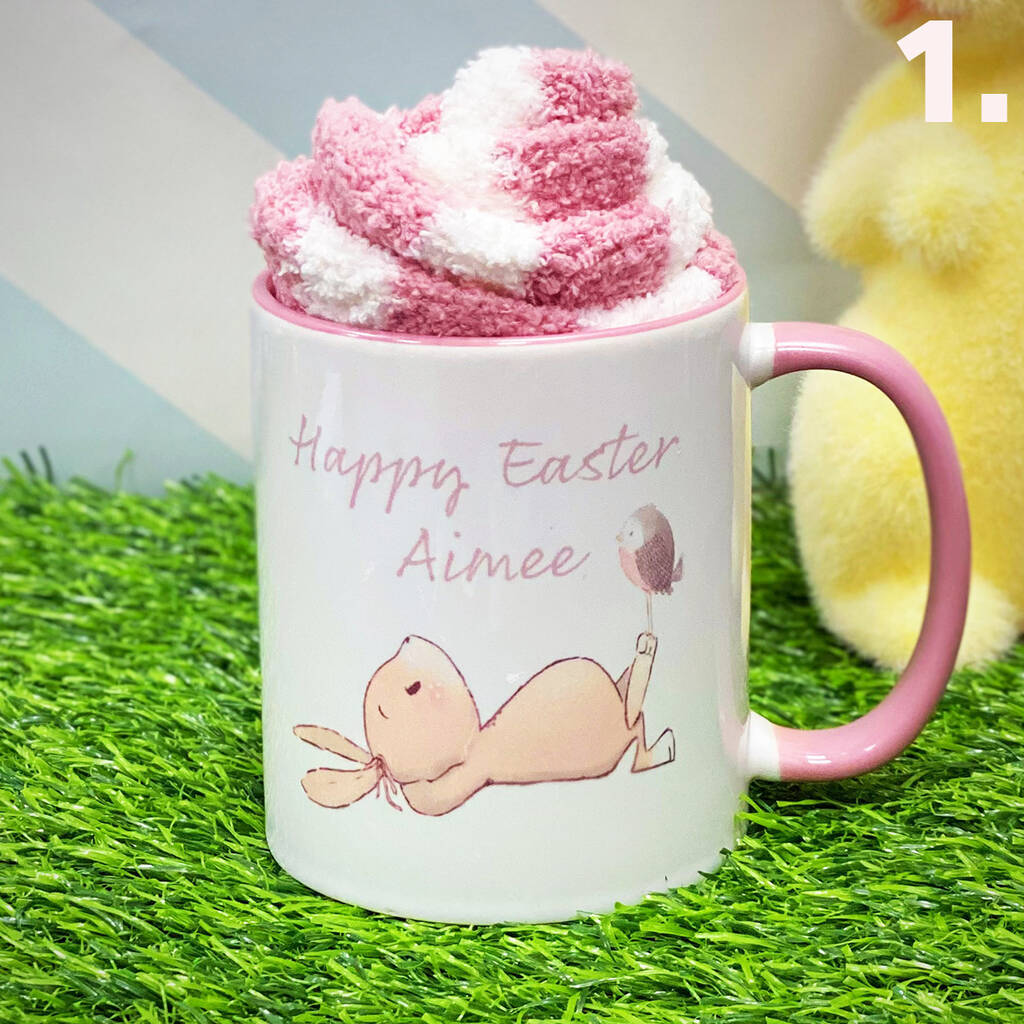 Personalised Easter Chocolate And Sock Mug Gift Set By Jacob Noah