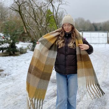 Personalised Super Oversized Check Scarf, 2 of 4