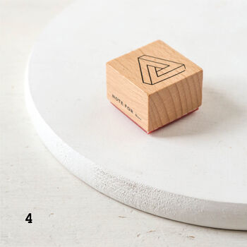 Mathematical Geometric Shape Rubber Stamp, 4 of 6