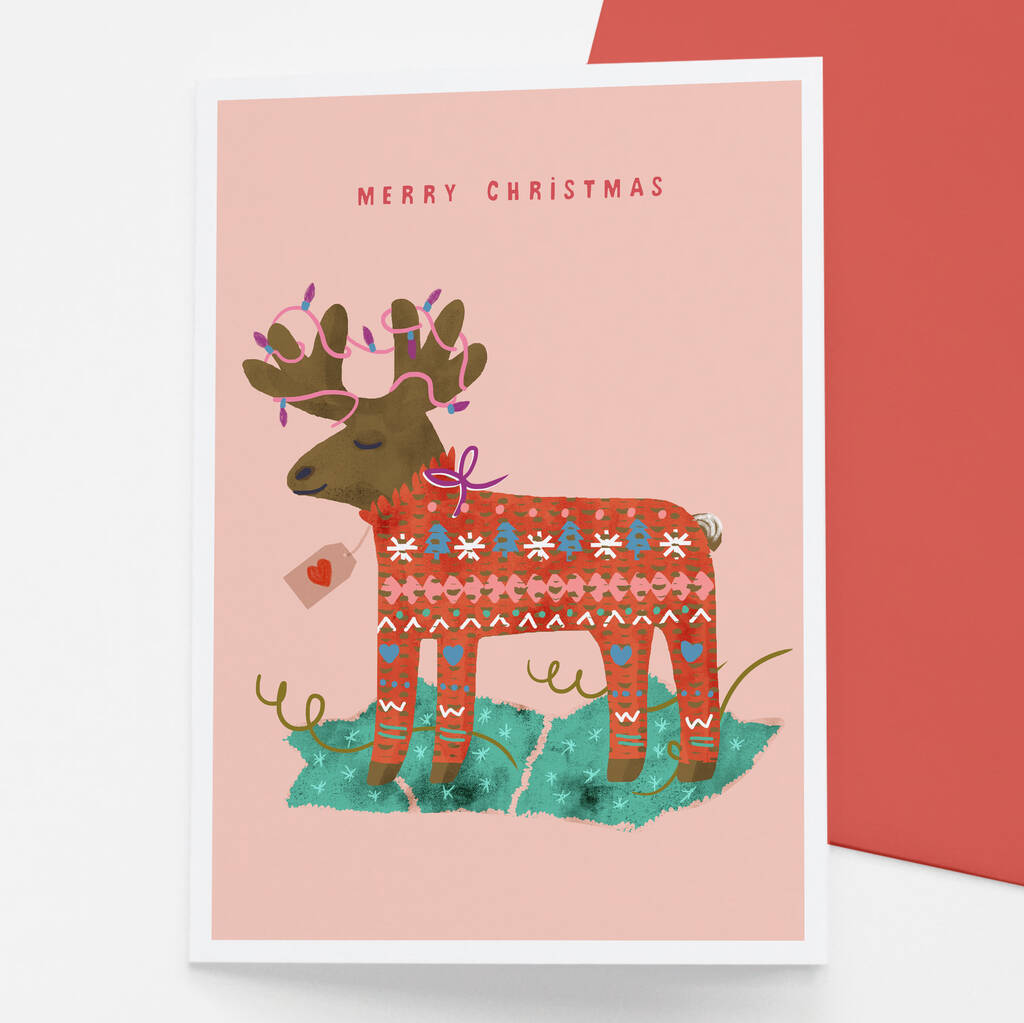 Set Of Eight Reindeer Christmas Cards By francesca iannaccone ...