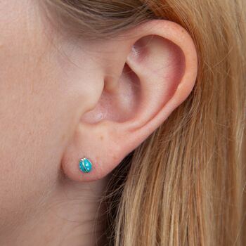 Mini Enamel Ladybird Earrings Studs, 3 of 3