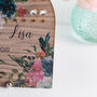 Personalised Hydrangea And Roses Arched Earring Storage, thumbnail 2 of 4