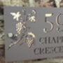 Personalised Grape And Vine Design House Sign Acrylic, thumbnail 5 of 8