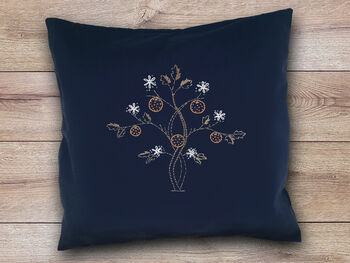 Orange Tree Cushion Beginners Embroidery Kit, 3 of 4