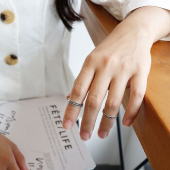 Sterling Silver Vintage Design Adjustable Rings, 6 of 6