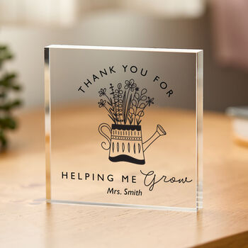 Thank You Teacher Gift Helping Me Grow Plaque, 2 of 5
