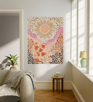 Dreamy Celestial Pastel Sun Art Print, 3 of 4