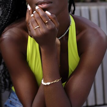 Asymmetric Pearl Boho Bracelet, 4 of 4