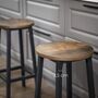 Set Of Two Bar Stools Industrial Style Kitchen Chairs, thumbnail 8 of 12
