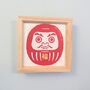 Daruma Print 16.5cm X 16.5cm, Japanese Prints Fsc Paper, thumbnail 1 of 6