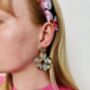 Chunky Petal Flower Earrings / Floral Jewellery / Bold Birthday Gift For Her, thumbnail 9 of 9