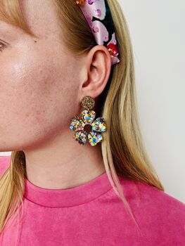Chunky Petal Flower Earrings / Floral Jewellery / Bold Birthday Gift For Her, 9 of 9
