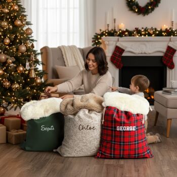 Luxury Personalised Christmas Santa Sacks, 6 of 9