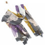 Peony Purple And Mustard Flower Summer Scarf, thumbnail 1 of 12
