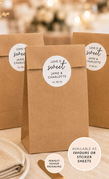 Sweet Wedding Favour Bag Stickers, 9 of 9