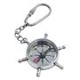 Chrome Ship Wheel Compass Keyring, thumbnail 4 of 7