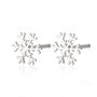 Sterling Silver Snowflake Stud Earrings, thumbnail 7 of 8