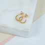 Alhambra Micro Twisted Gold Plated Hoop Earrings, thumbnail 1 of 4