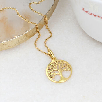 18ct Gold Plated Or Silver Tree Of Life Necklace, 3 of 6