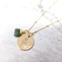 Gold Vermeil Plated Birth Flower Birthstone Necklace, thumbnail 1 of 7