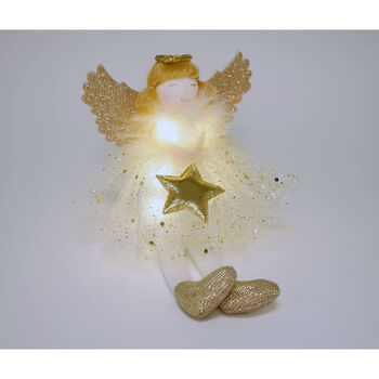 Gold Blonde Angel Light Up Shelf Sitter | Christmas, 2 of 3