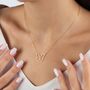 Sterling Silver Initial Butterfly Necklace, thumbnail 8 of 10