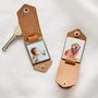 Personalised Double Photo Keyring With Leather Case, thumbnail 1 of 11