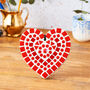 Red Folk Heart Mosaic Kit, thumbnail 6 of 6