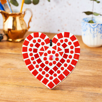 Red Folk Heart Mosaic Kit, 6 of 6