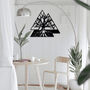 Triangular Tree Of Life Wood Art Modern Room Decor, thumbnail 1 of 8
