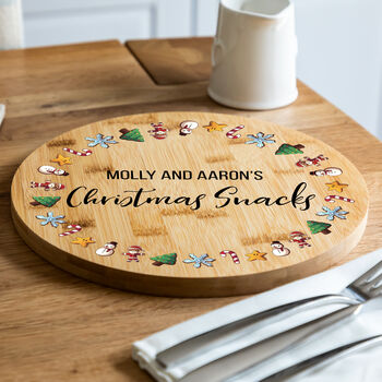 Personalised Christmas Treats Serving Board, 3 of 5