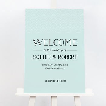 Millie Art Deco Wedding Welcome Sign, 5 of 5