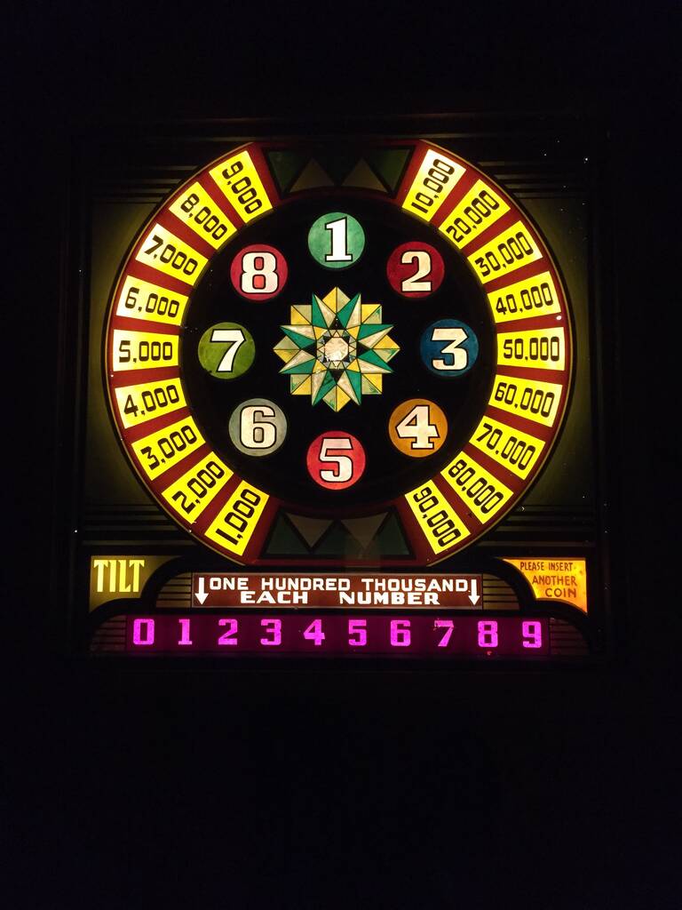 Illuminated One > Eight Pinball Back Glass Coffee Table By Tilt