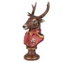 19cm Red Gentleman Stag Bust Ornament – Regal Deer Suit Figurine, thumbnail 2 of 12