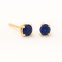 9ct Gold September Sapphire Birthstone Stud Earrings, thumbnail 1 of 4