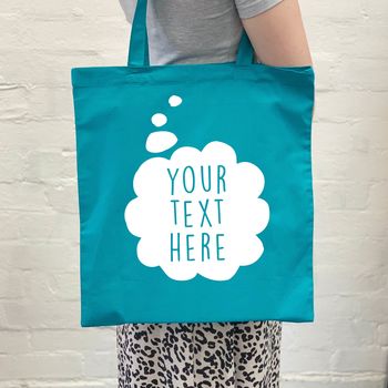 Personalised Thought Bubble Tote Bag, 4 of 7
