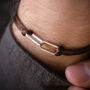 Men's Personalised Family Links Cord Bracelet, thumbnail 1 of 4