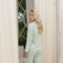 Sage Green Long Satin Pyjamas, thumbnail 5 of 7