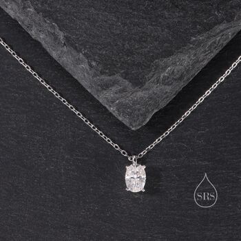 Tiny Moissanite Diamond Pendant Necklace, 7 of 11