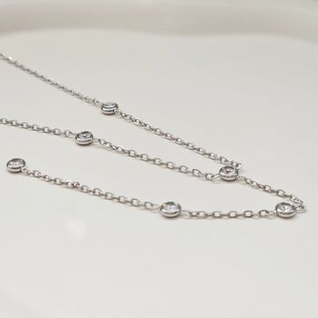 Lariat Necklace Silver, 4 of 6