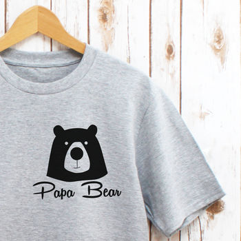 Papa Bear And Baby Bear Matching T Shirt Set, 4 of 7