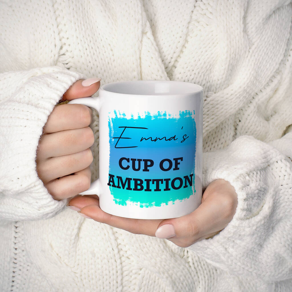 Personalised Cup Of Ambition Mug Congratulations Gift By Crank