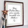 Personalised Your Own Song Lyrics Quote Print, thumbnail 2 of 4