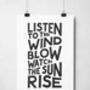 Listen To The Wind Blow Print, thumbnail 7 of 8